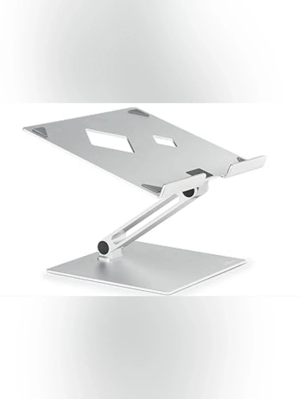 DURABLE Laptop Stand Rise Aluminum Silver 10-17in Adjustable Anti-Slip